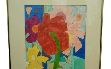 JAE CARMICHAEL GARDEN SERIES FLORAL ABSTRACT PAINTING