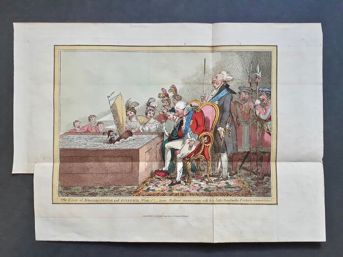 James Gillray - Meisterwerke der Karikatur - The King of Brobdingnag and Gulliver - 1818