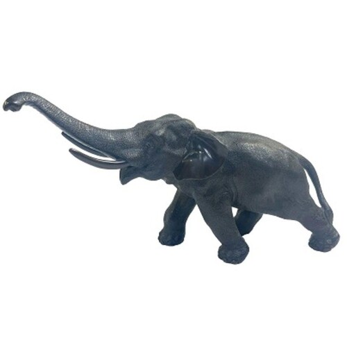 Japanese Bronze Elephant Figure Signed Meiji Period 33cm len...