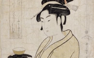 KITAGAWA UTAMARO I, (1750S–1806), EDO PERIOD, 18TH CENTURY | O-KITA OF THE NANIWA-YA TEAHOUSE (NANIWA-YA O-KITA)