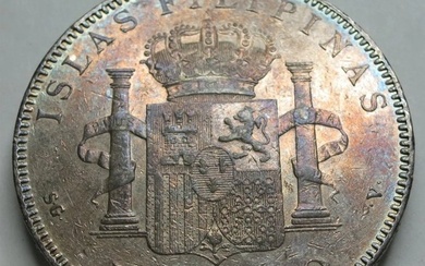Spain. Alfonso XIII (1886-1931). 1 Peso 1897 *18-97 SGV para Manila
