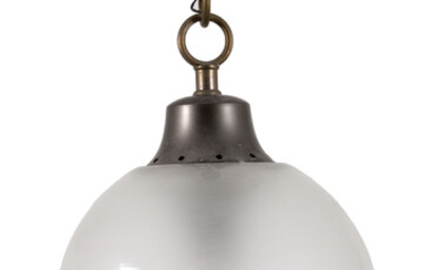 L. C. DOMINIONI. Brass and glass lamp. AZUCENA