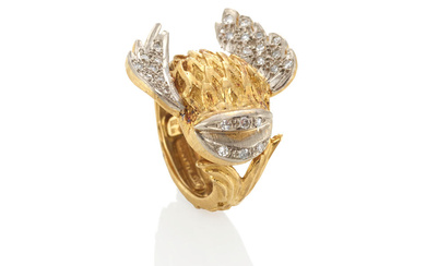 LALAOUNIS: A BI-COLOR GOLD AND DIAMOND RING
