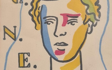 LÉGER Fernand, d'après, Rimbaud, 1954, sérigraphie en couleurs, en bas à droite : FL, dans...