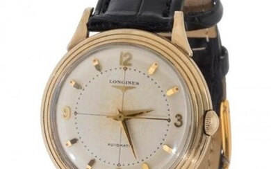LONGINES Calatrava watch, year 1950-1959, for men/Unisex. 10kt gold plated steel case. Circular