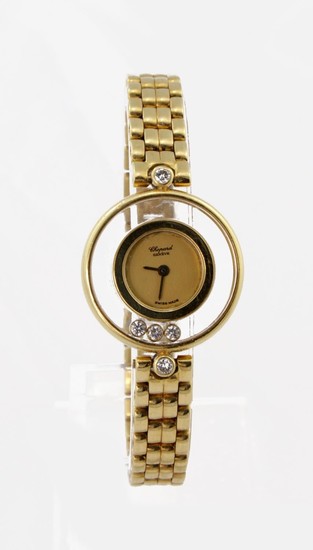 Ladies 18ct cased Chopard "Happy Diamonds" wristwatch circa ...