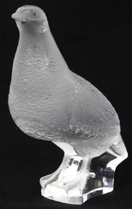 Lalique France 7 Inch Crystal Glass Partridge
