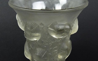 Lalique Frosted Crystal "Saint Francois" Vase