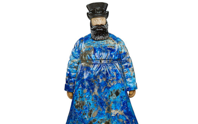 Lapis Lazuli Carving of a Russian Character Figure