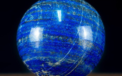 Large A + Royal Blue Lapislazuli and Pyrite Sphere- 1768.98 g