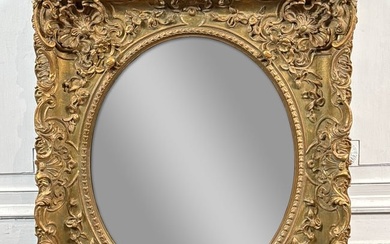 Large Antique Giltwood Mirror