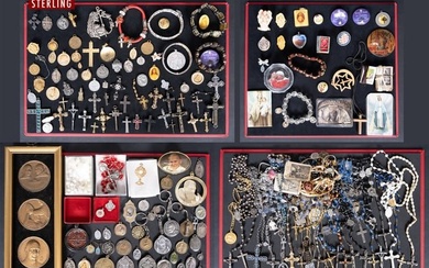 Large Assorted Vintage Religious Jewelry & Accessories Relics Collection