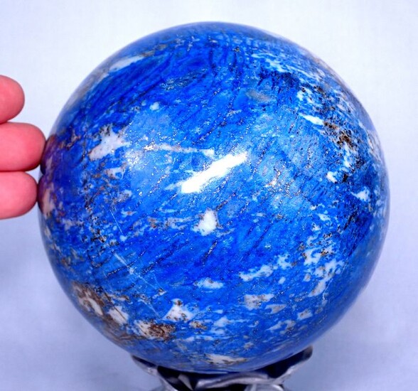 Large Blue Lapis Lazuli Sphere - 130×130×130 mm - 3691 g