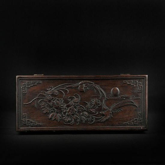 Large Chinese Carved Wooden Box