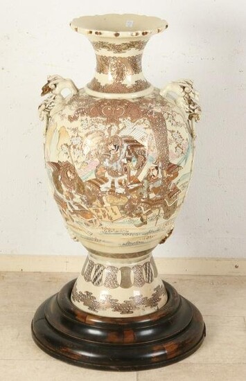 Large antique Chinese Satsuma vase, H 94 cm.