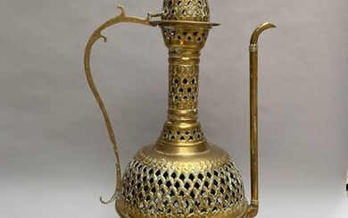 Large decorative teapot in gold metal