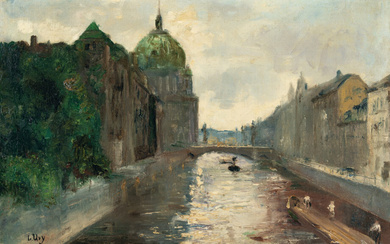 Lesser Ury 1861 Birnbaum/Posen – Berlin 1931 Berlin cathedral and city palace on the river Spree, seen from th