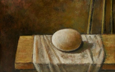 Lester Raymer "Egg" Oil on Panel