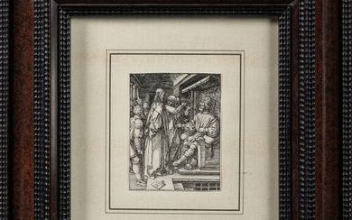 Lot 15 Albrecht DÜRER (1471-1528) Le Christ devant Hérode Planche 17 de la petite Passion (1511) Bartsch 32, Meder 141 Gravure...