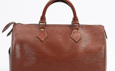 SOLD. Louis Vuitton: A "Speedy 30" bag made of brown Epi leather with gold tone hardware, two handles and one exterior pocket. – Bruun Rasmussen Auctioneers of Fine Art