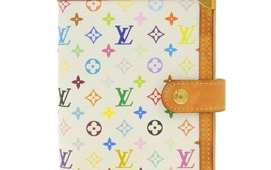 Louis Vuitton LOUIS VUITTON Monogram Multicolor Agenda PM Notebook Cover Bronze White R20896