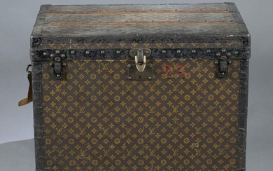 Louis Vuitton monogram steamer trunk.