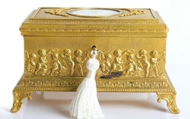 Louis XV Style Gilt Bronze Jewelry Trinket Box