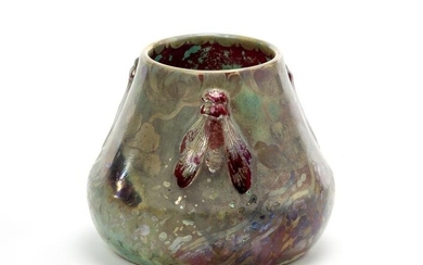 Luneville Vase in glazed ceramic in polychrome and