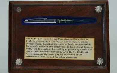 Lyndon Johnson Pen Used for H.R. 7977 Signing