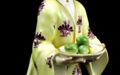 MEISSEN; a mid-18th century figure of a Chinese gentleman...
