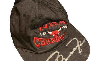 MICHAEL JORDAN Autographed 1996 NBA Championship Hat