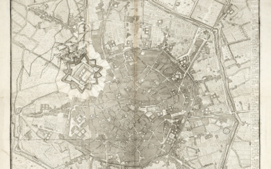 [MILANO] - DAL RE, Marc'Antonio (1697-1766) - Città di Milano. [Milan: dopo il 1734]. A renown map of the city...