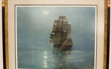 MONTAGUE DAWSON (British, 1890 - 1973). The Crescent Moon, 1970, Limited edition lithograph on