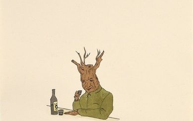 Marcel Dzama, Treeman with Drink