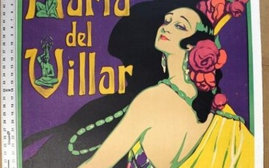 Maria Del Villar (1925) Art by Leon Astruc 40.9" x