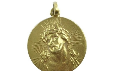 Medal in 18 K yellow gold.