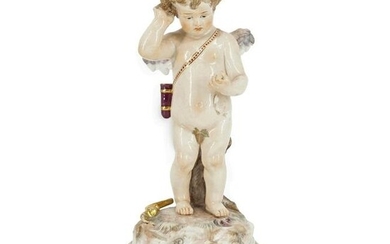 Meissen Porcelain Cupid Cherub Figurine