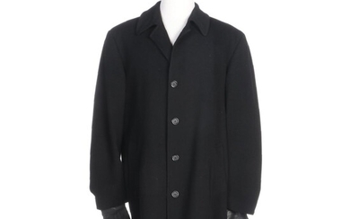 Men's Lauren Ralph Lauren Wool Cashmere Overcoat and Gates Leather Gloves