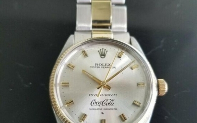Mens Rolex Oyster 1005 14k Gold SS Automatic Coca Cola