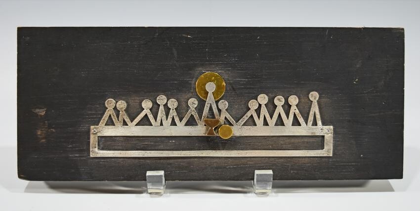 Mexican Sterling Silver, Copper and Wood Last Supper