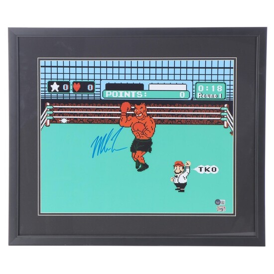 Mike Tyson Signed Framed "Punch-Out" Video Game Giclée Print