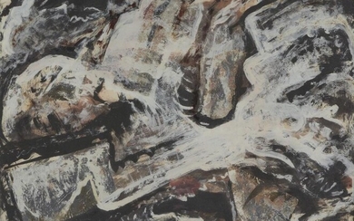 Millie Frood, Scottish 1900–1988- Abstract, 1957; oil on paper, signed, titled and dated on the reverse 'M.Frood Abstract 1957', 51 x 62 cm (ARR) Provenance: gifted by the Artist and thence by descent