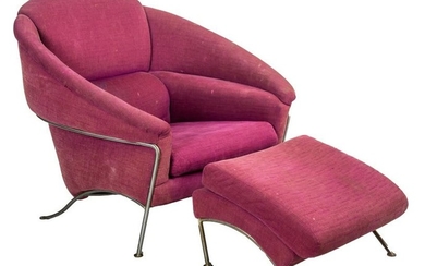 Milo Baughman Thayer Coggin Lounge Chair w Ottoman