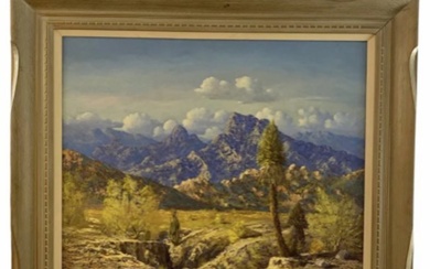 Morning in the desert Landscape Oil Painting by THOMAS L LEWIS