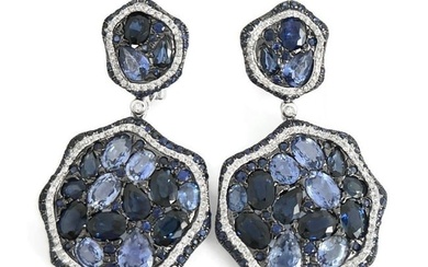 Multi-Shape Sapphire Earrings