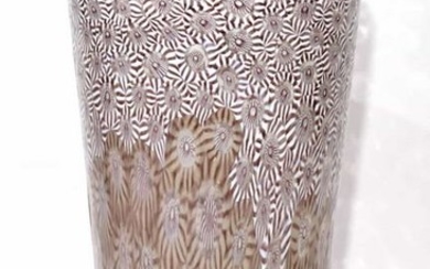 Murano glass vase with murrine signed