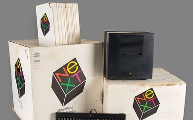 NeXT Computer 1988 Early Production Model with Original Monitor, Laser Printer, and Package Material