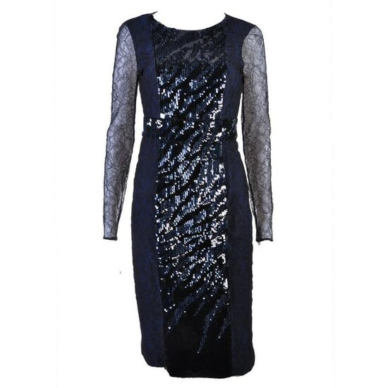 New VERSACE Sequin Embroidered Lace Cocktail Dress
