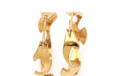 NOT SOLD. Nina Koppel: A pair of 18k gold "Fusion" ear pendants. Diam. 2.7 cm. Design no. 1368A. Georg Jensen after 1945. (2) – Bruun Rasmussen Auctioneers of Fine Art