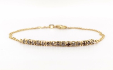 No Reserve Price - 0.75 tcw - 14 kt. Yellow gold - Bracelet Diamond